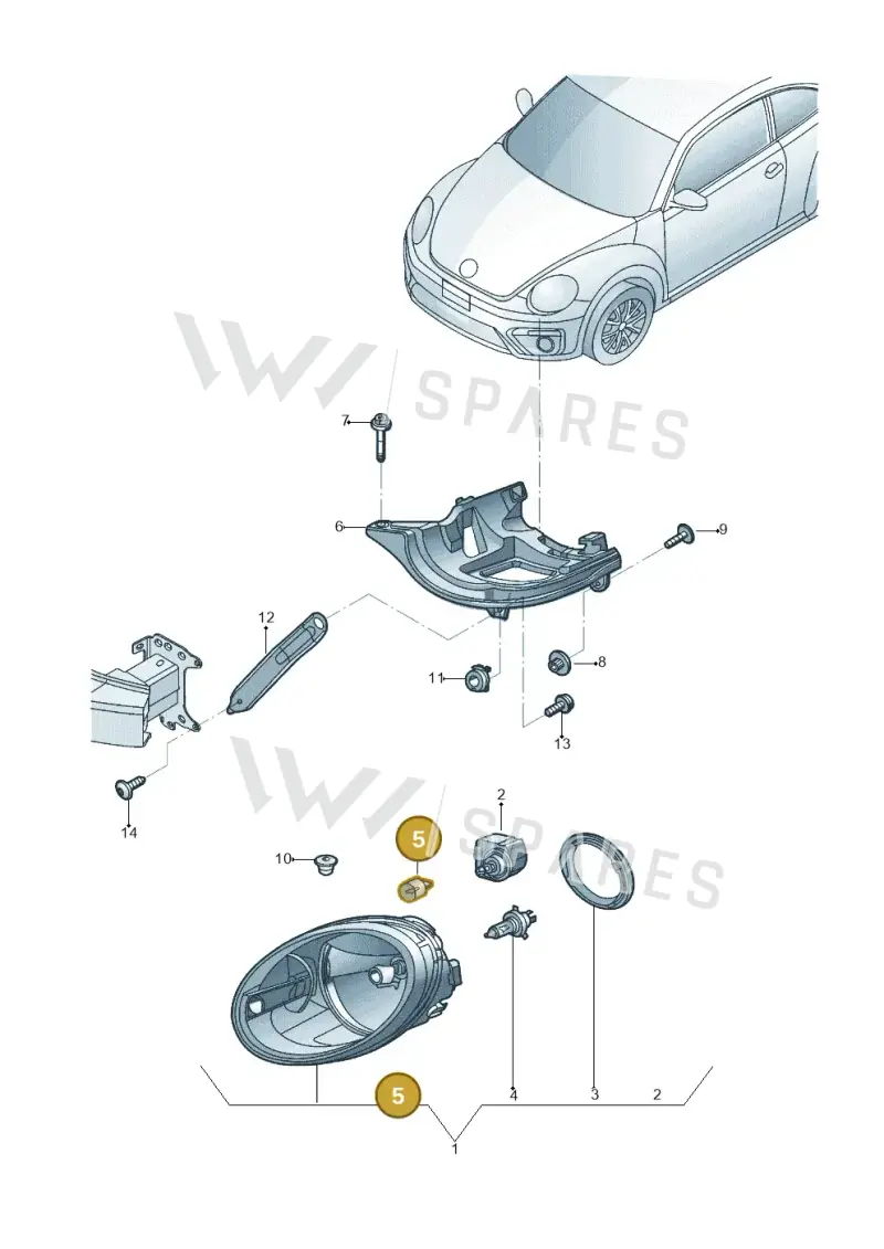 N10733202 — Volkswagen Beetle (2016-2019) diagram 715941000, position 5