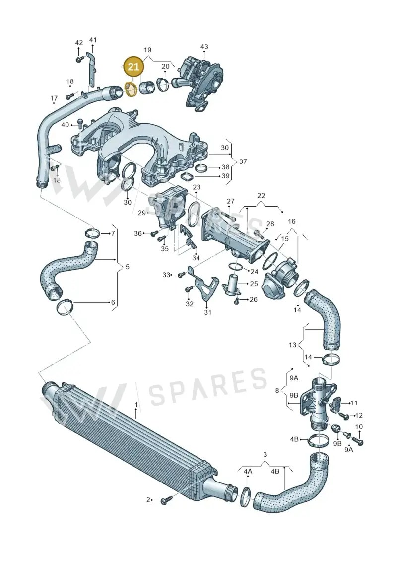 N10735601 — Audi A7 Sportback (2014-2018) diagram 711145480, position 21