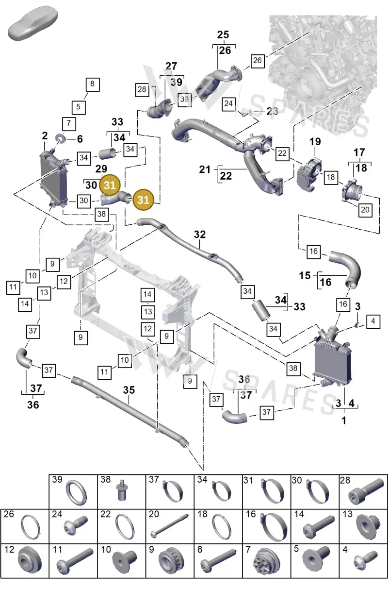 N10735801 — Porsche Cayenne Coupe (2023-2023) diagram p60107210, position 31