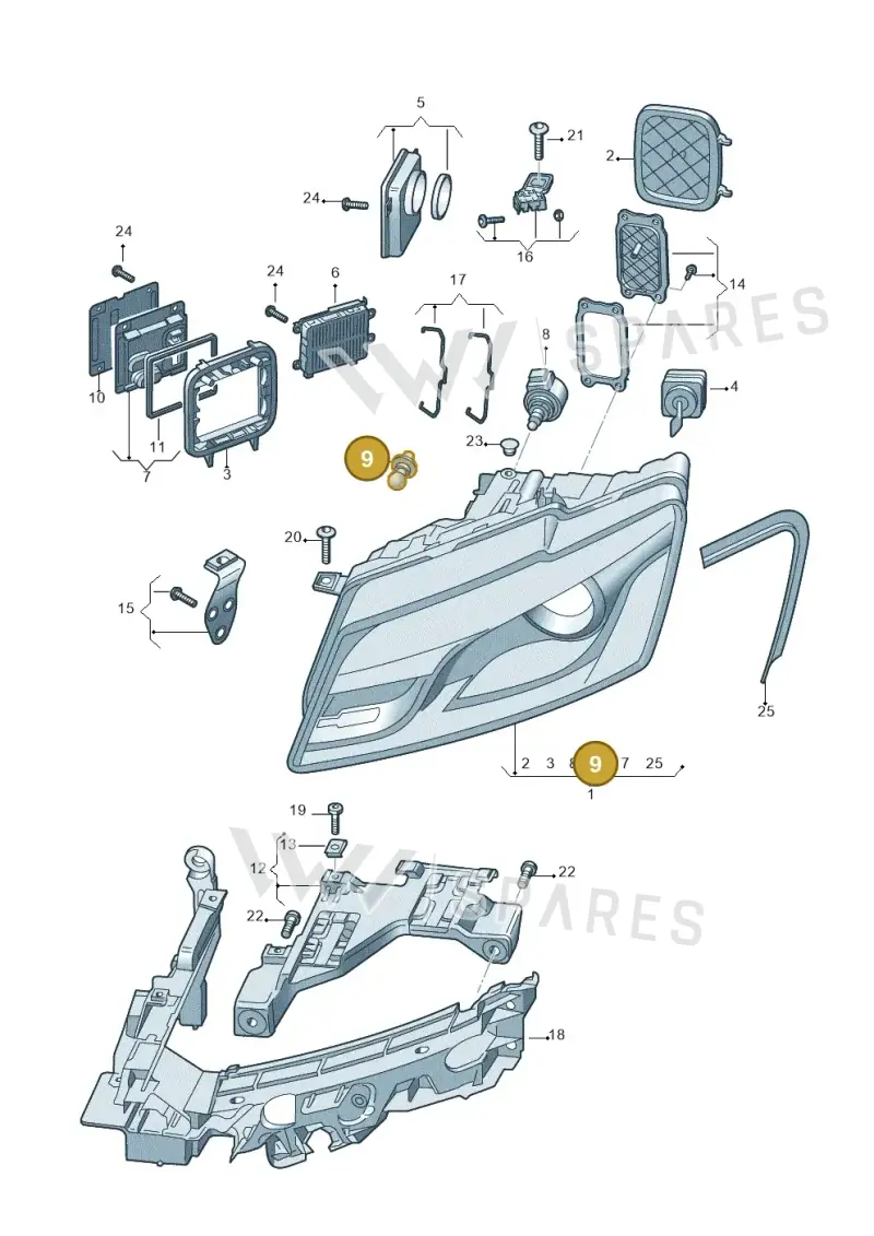 N10737401 — Audi Q5 (2009-2018) diagram 647941100, position 9