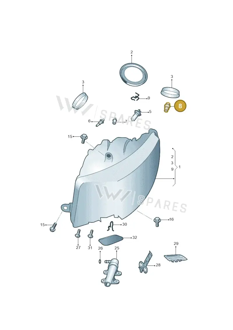 N10737401 — Skoda Superb Ambition (2009-2015) diagram 671941000, position 8