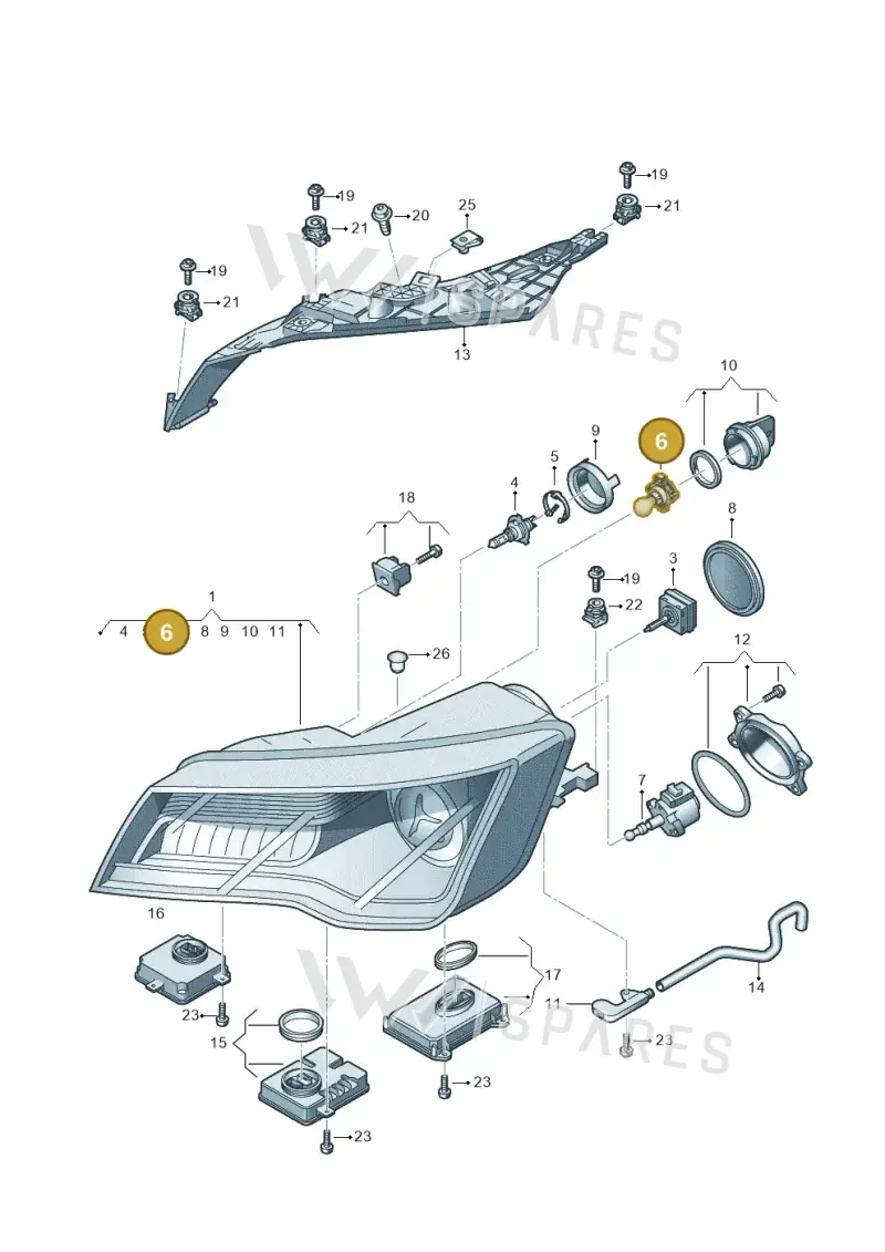 N10737501 — Audi RS7 Sportback (2013-2018) diagram 711941050, position 6
