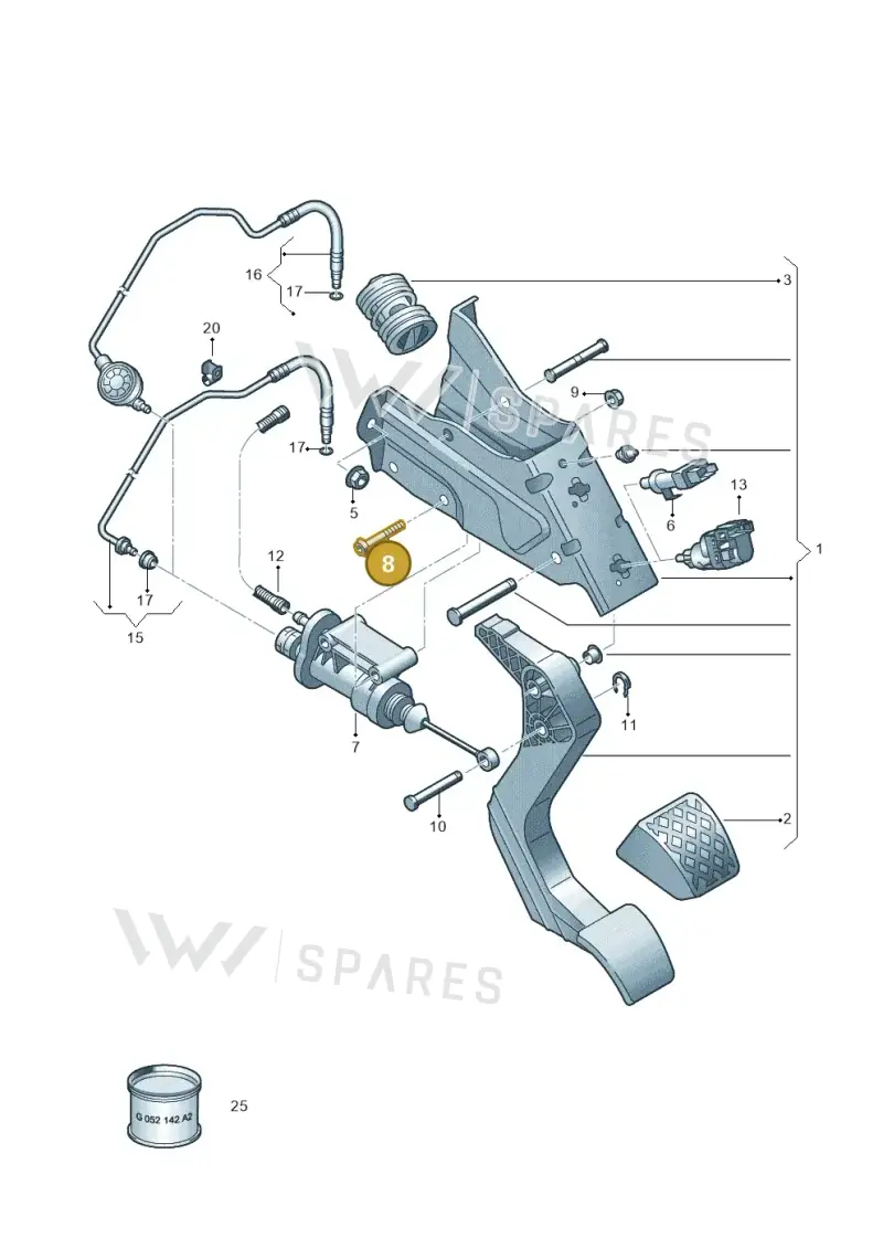 N10739001 — Volkswagen Amarok twin cab (2022-) diagram 894721250, position 8