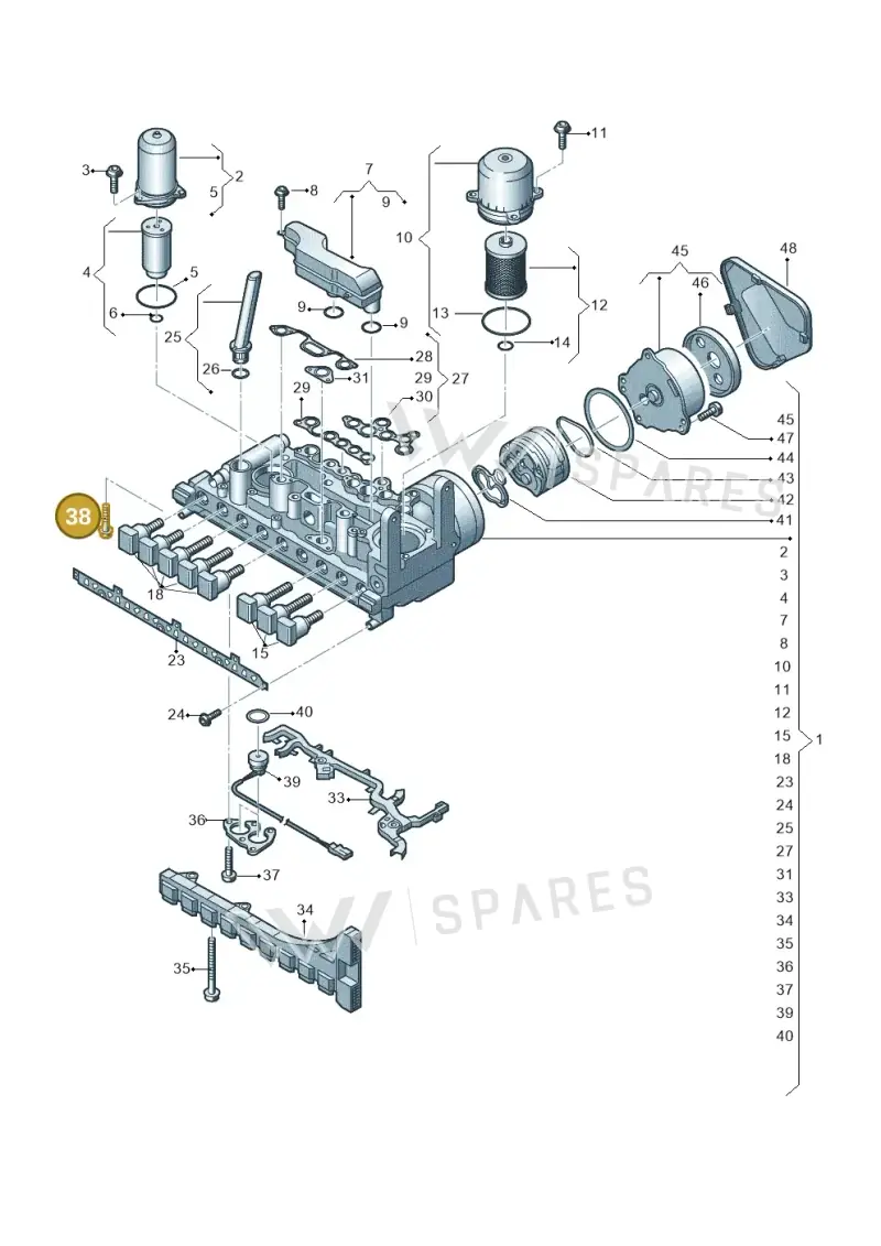 N10739402 — Audi A5 Limousine (2024-2025) diagram 849325100, position 38