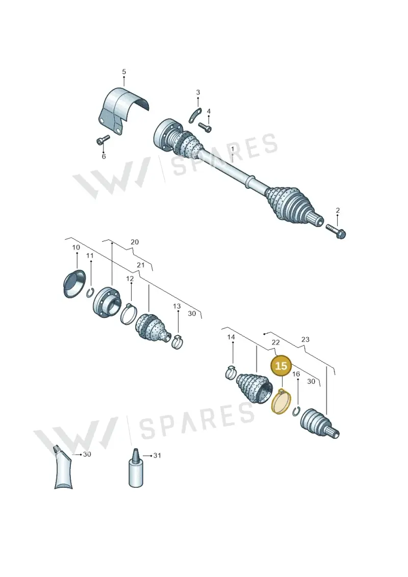 N10740101 — Volkswagen Tiguan 2.0 4Motion (2017-2024) diagram 702407520, position 15