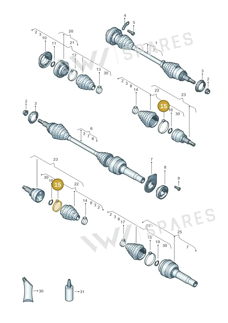 N10740101 — Volkswagen Caravelle (2015-2019) diagram 731407200, position 15