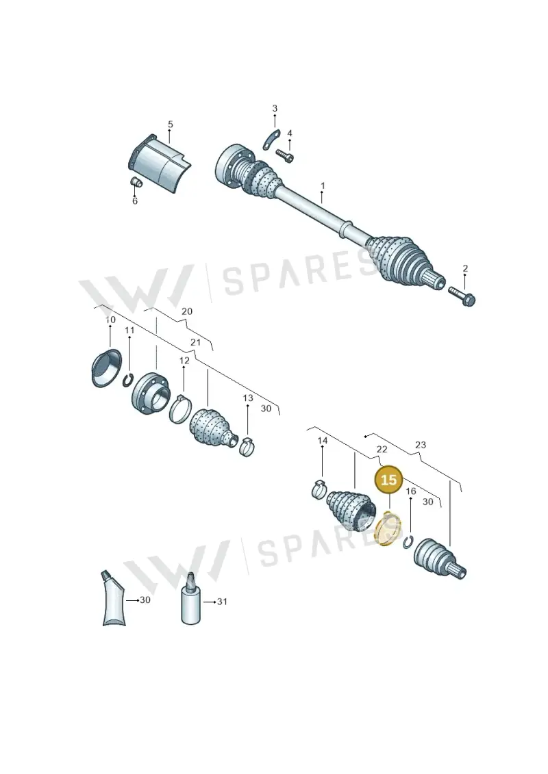 N10740101 — Volkswagen Golf 1.4 BlueMotion (2014-2017) diagram 746407500, position 15