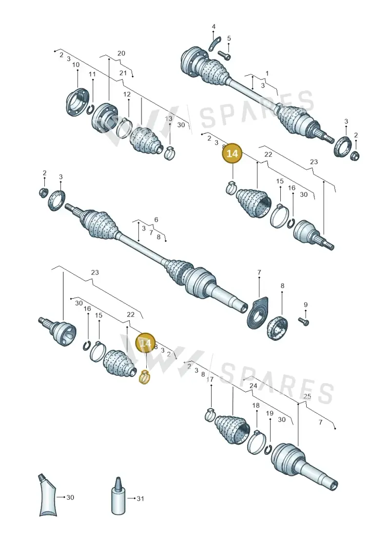 N10740201 — Volkswagen Caravelle (2015-2019) diagram 731407200, position 14