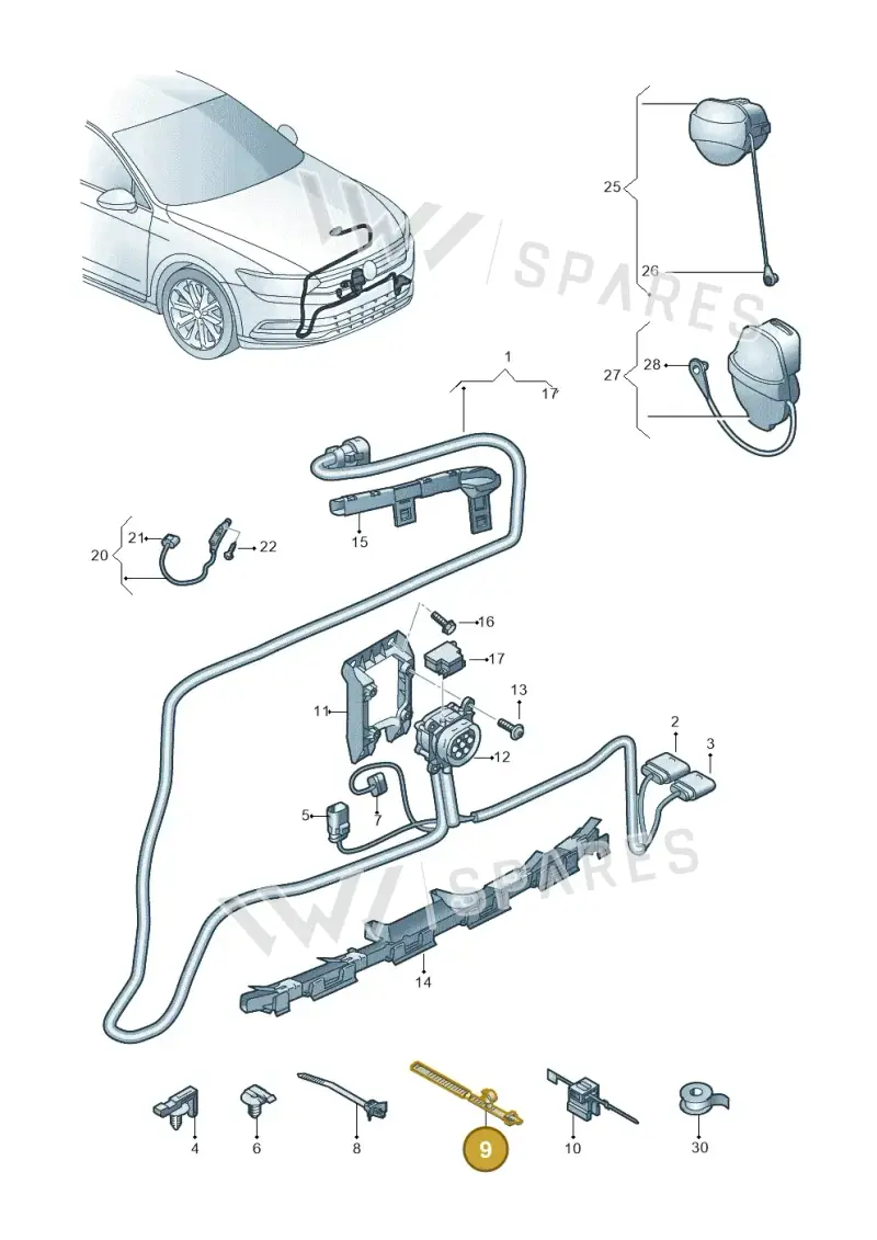 N10741601 — Volkswagen Arteon (2017-2023) diagram 793970010, position 9