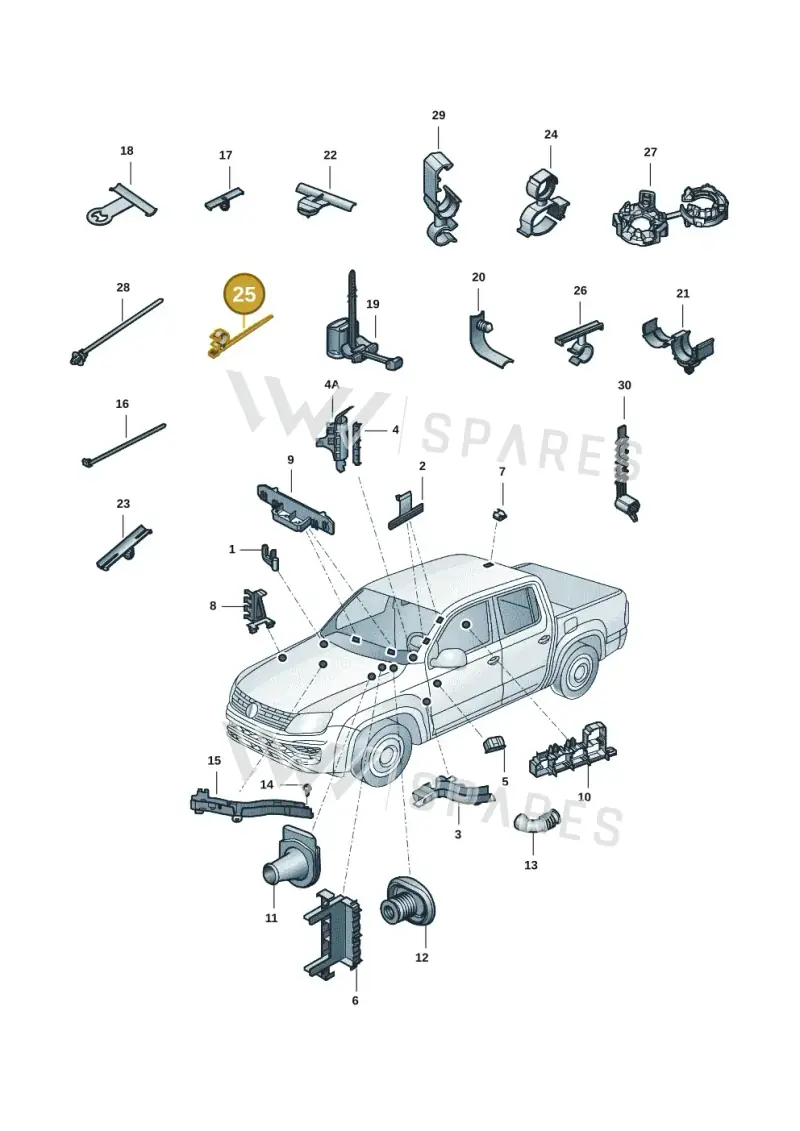 N10741601 — Volkswagen Amarok twin cab (2022-) diagram 2ha971086, position 25