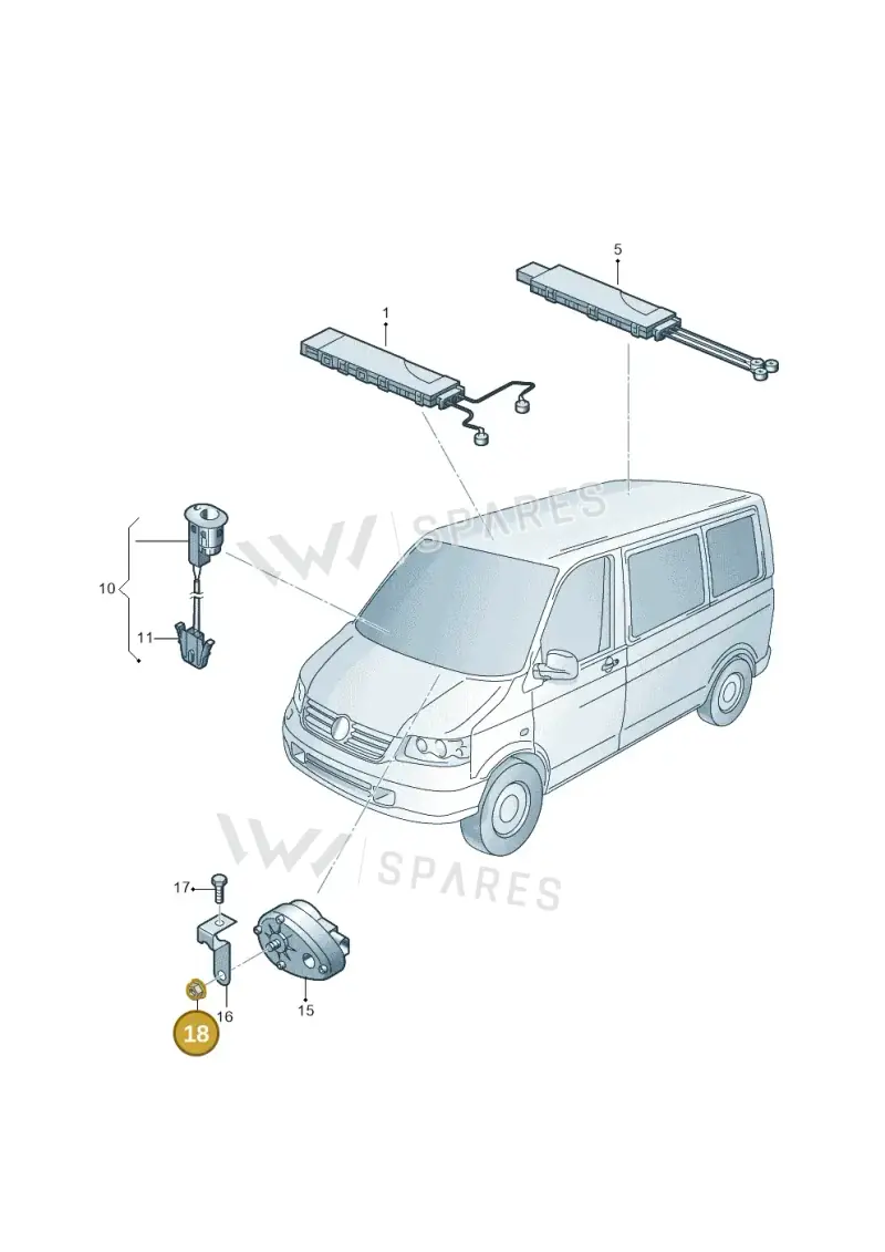 N10744601 — Volkswagen Caravelle (2015-2019) diagram 410951200, position 18
