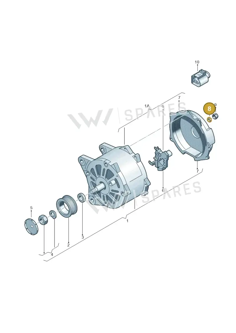 N10744601 — Volkswagen Jetta 1.4 (2013-2015) diagram 631903000, position 8