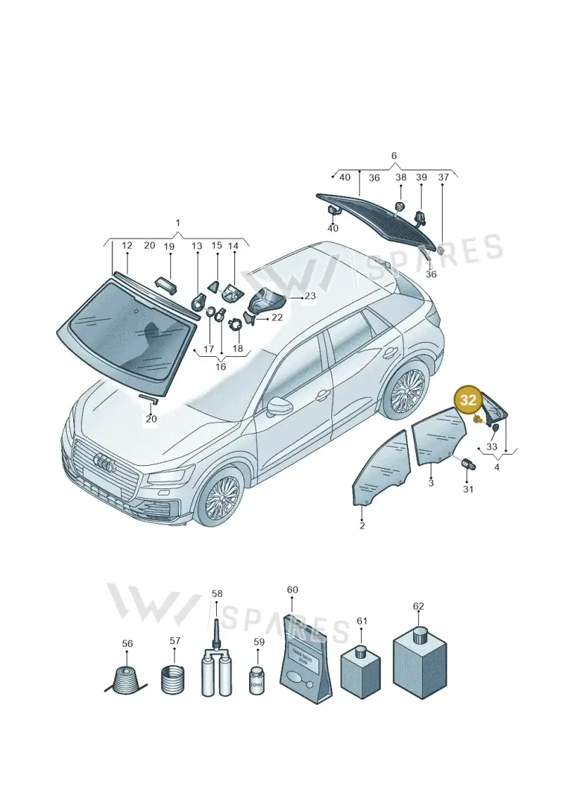 N10747401 — Audi Q2 (2016-2025) diagram 803845000, position 32
