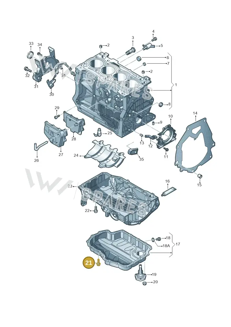 N10748001 — Volkswagen Tiguan 2.0 (2023-) diagram 57x103020, position 21