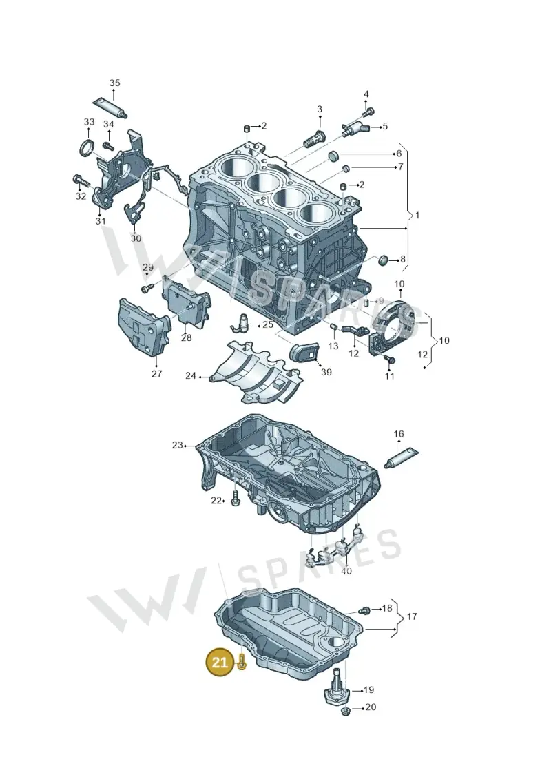 N10748001 — Volkswagen Multivan (2021-) diagram 5h0103006, position 21