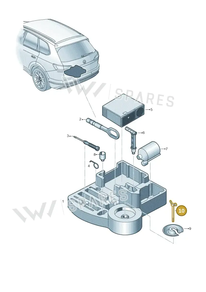 N10749601 — Volkswagen Touareg (2017-2023) diagram 439012000, position 10