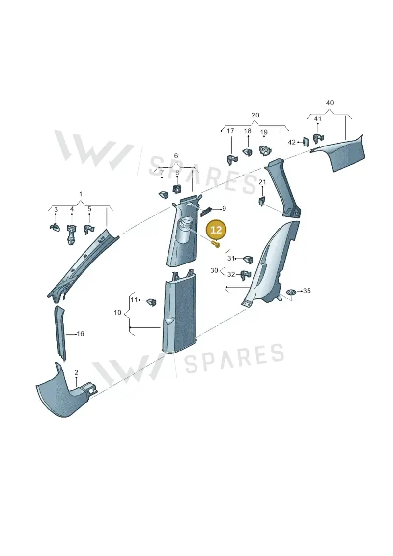 N10749901 — Volkswagen Passat saloon (2014-2024) diagram 793867660, position 12