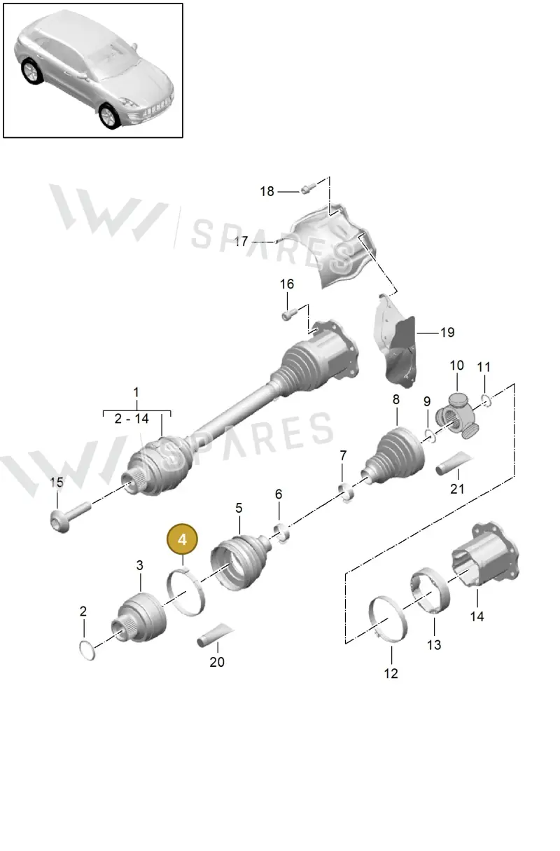 N10750201 — Porsche Macan (2013-2018) diagram p44401025, position 4