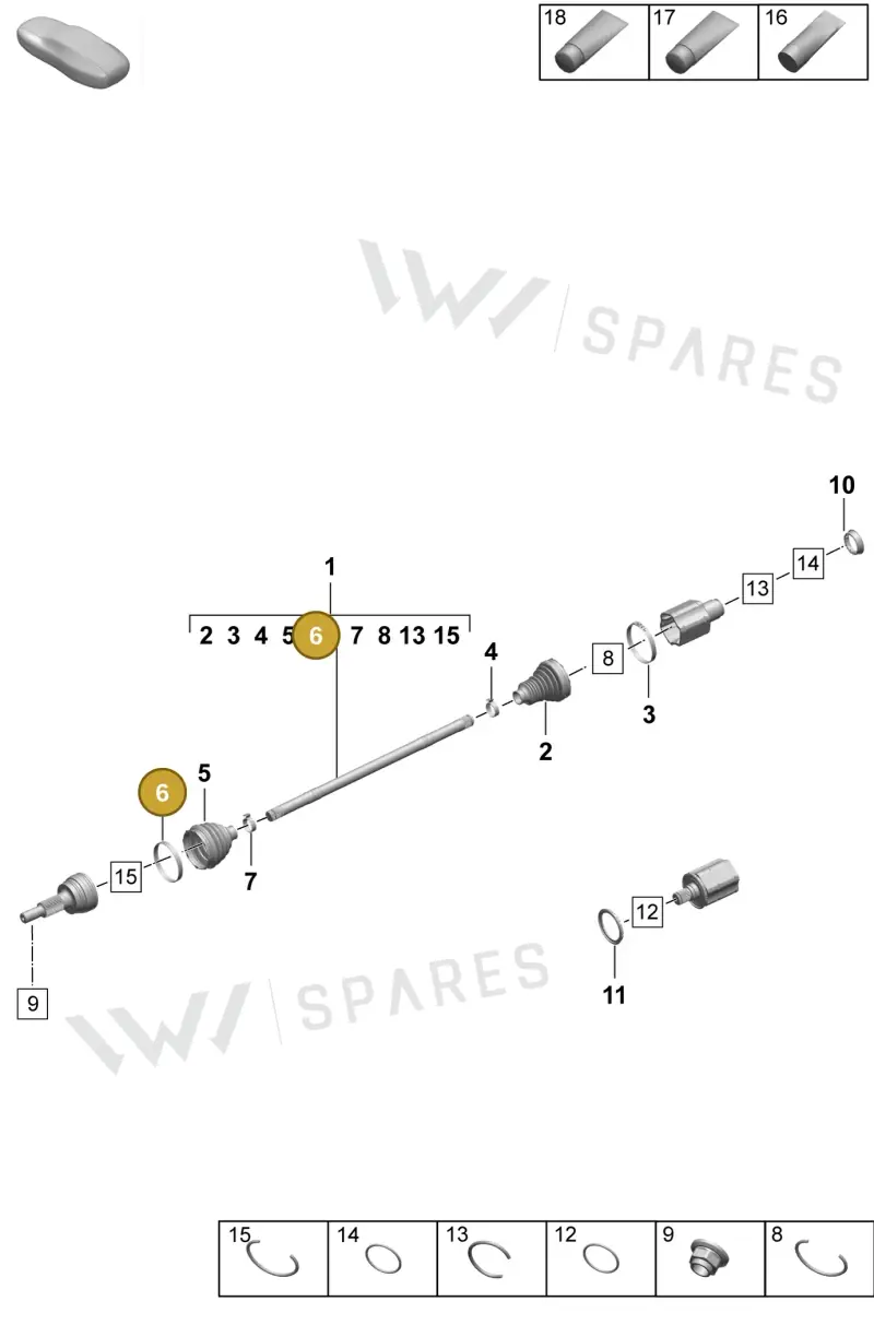 N10750201 — Porsche Taycan Sport Turismo (2023-2025) diagram p64401150, position 6