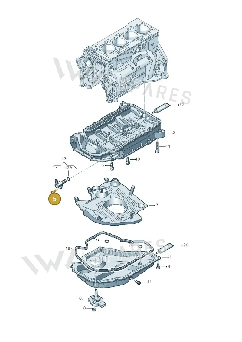N10751201 — Volkswagen Tiguan 2.0 4Motion (2017-2024) diagram 746103110, position 5