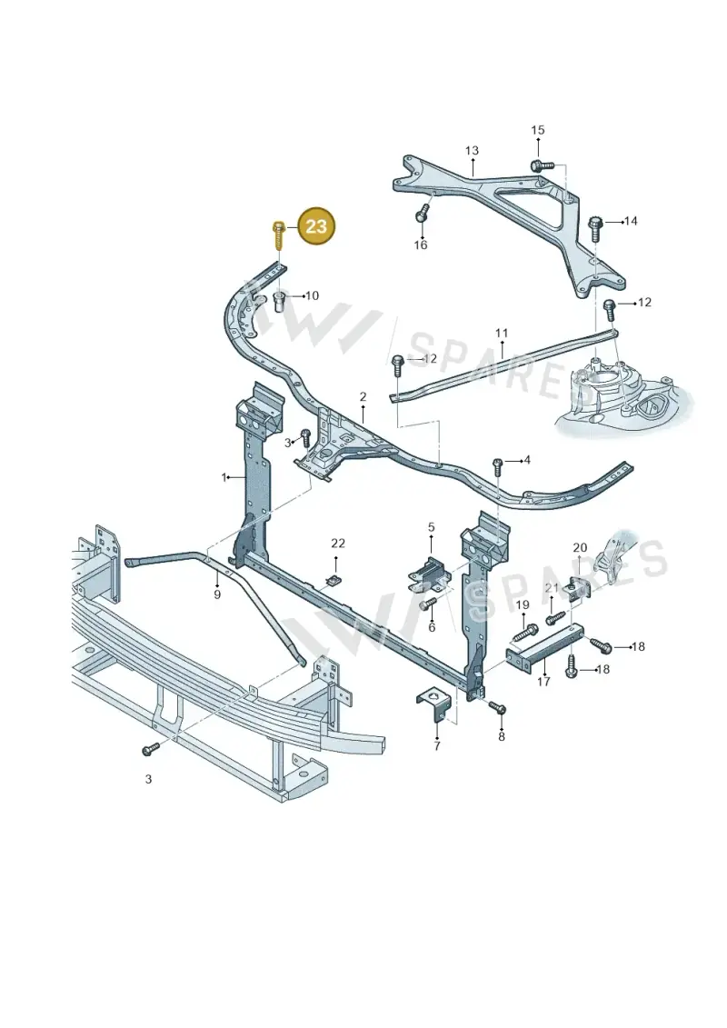 N10751701 — Audi A8 (2017-2025) diagram 838805000, position 23