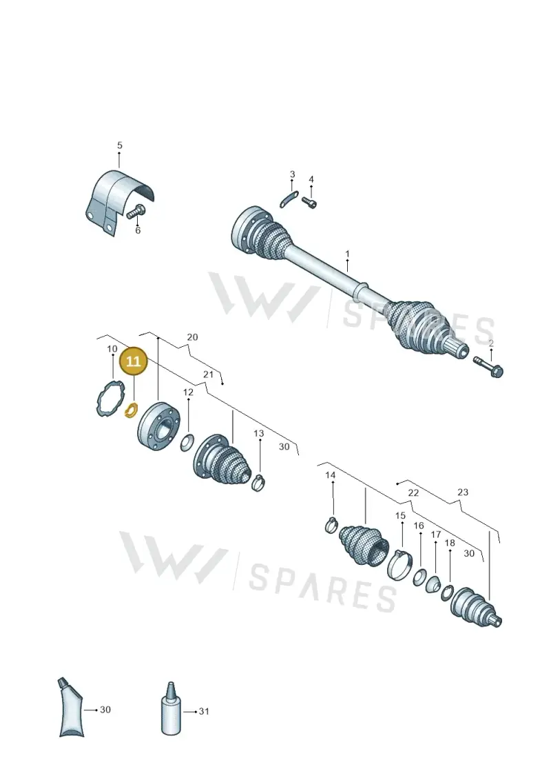 N10753201 — Volkswagen Golf Sportsvan 1.4 (2015-2020) diagram 649407220, position 11