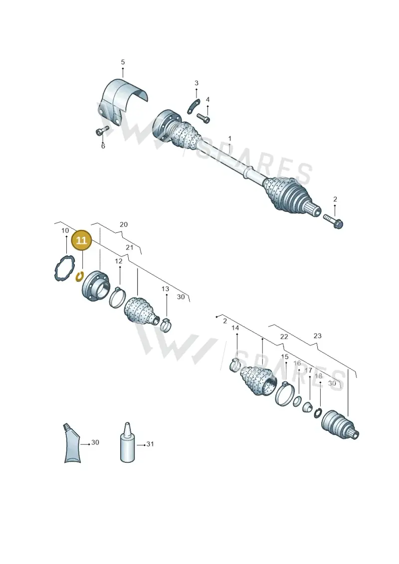 N10753201 — Volkswagen Beetle (2016-2019) diagram 658407220, position 11