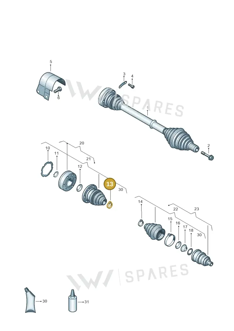 N10753301 — Volkswagen Golf Sportsvan 1.4 (2015-2020) diagram 649407220, position 13