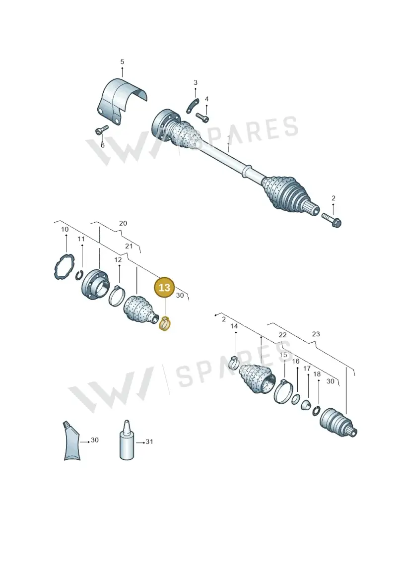 N10753301 — Volkswagen Beetle (2016-2019) diagram 658407220, position 13