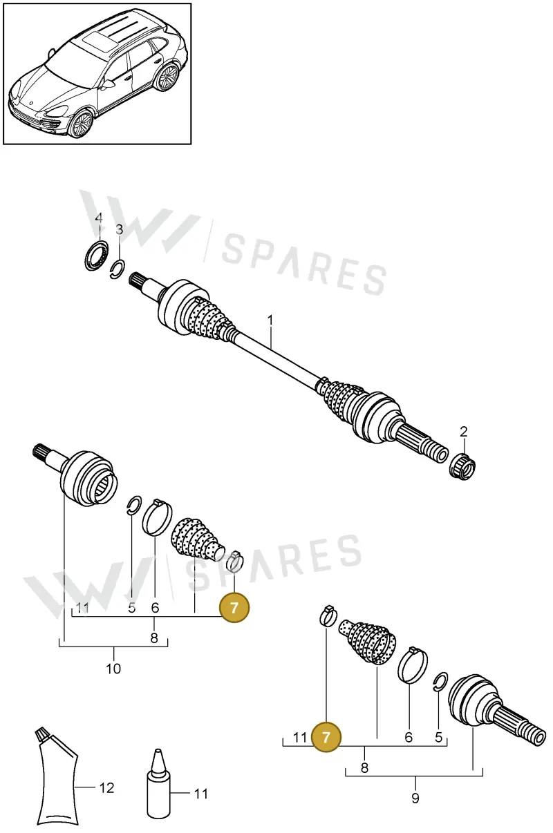 N10753401 — Porsche Cayenne (2010-2018) diagram p37501010, position 7