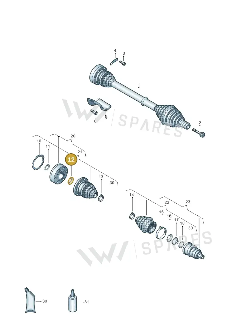 N10753601 — Volkswagen New beetle (2011-2016) diagram 460407200, position 12