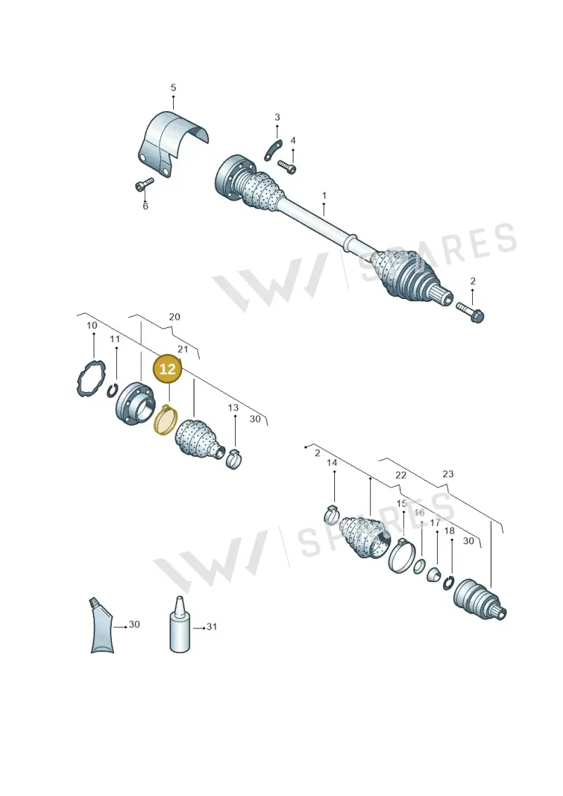 N10753601 — Volkswagen Beetle (2016-2019) diagram 658407220, position 12