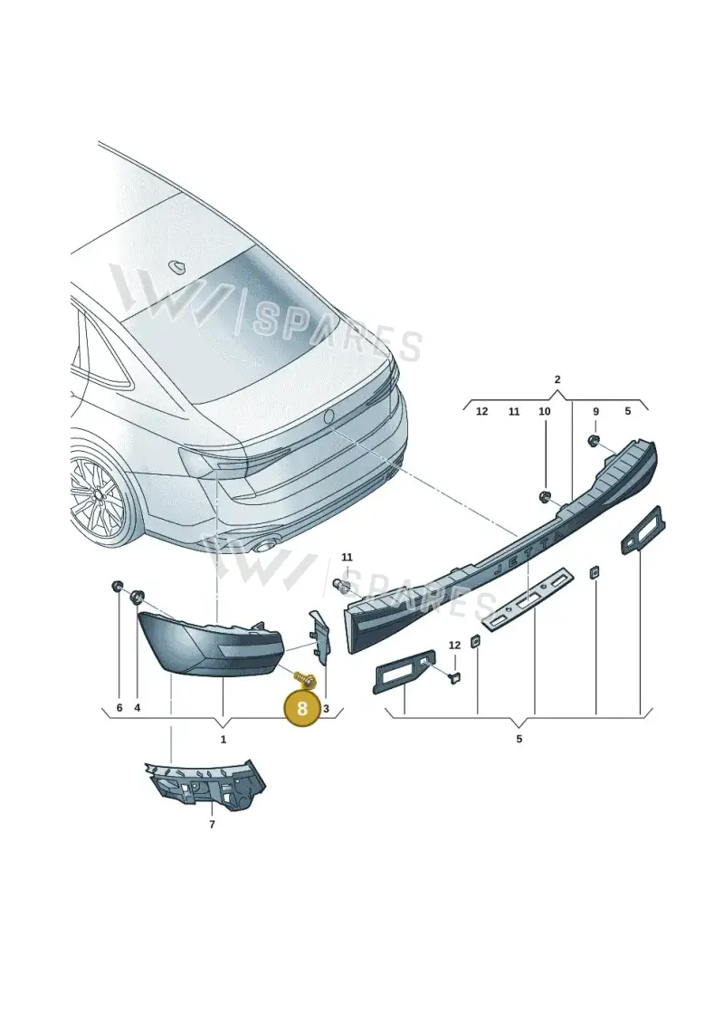 N10757101 — Volkswagen Jetta 1.4 (2017-2024) diagram 431945001, position 8