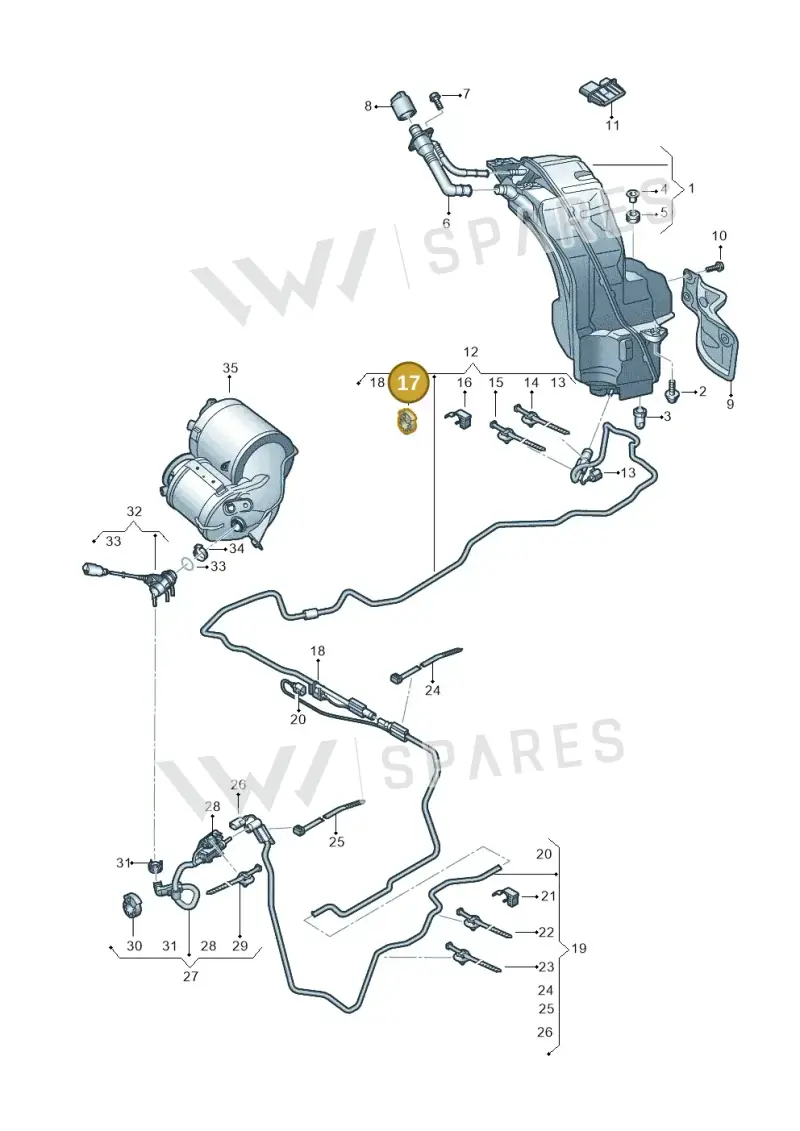 N10762301 — Volkswagen Touareg (2017-2023) diagram 439253100, position 17