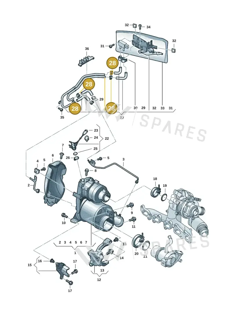 N10769401 — Volkswagen Tiguan 2.0 (2023-) diagram 57x253160, position 28