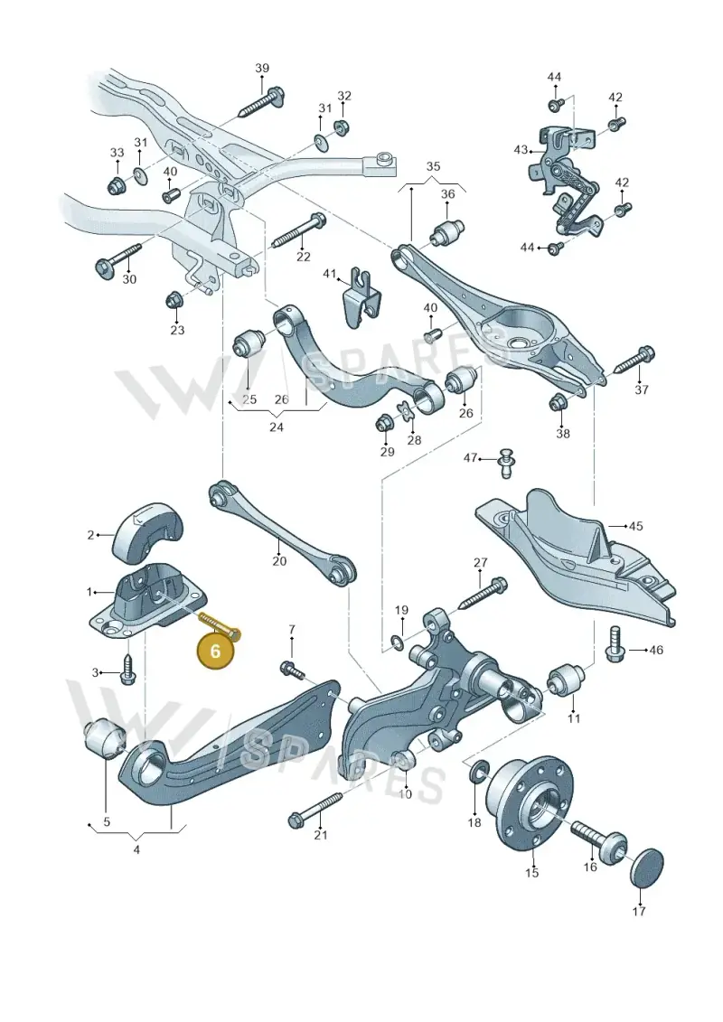 N10769501 — Volkswagen Golf 2.0 BlueMotion (2019-2024) diagram 5h0505050, position 6