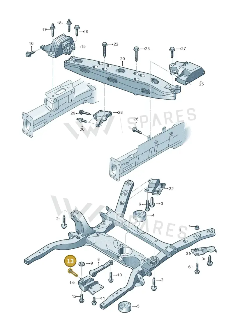 N10770801 — Volkswagen E-Crafter 35 (2018-2024) diagram 599199100, position 13