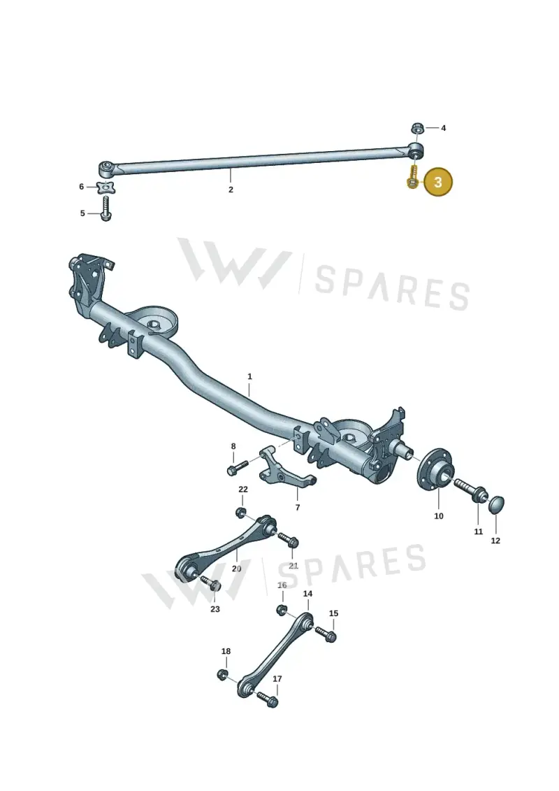 N10770801 — Volkswagen Caddy Maxi Kombi (2020-2024) diagram 2ka501000, position 3