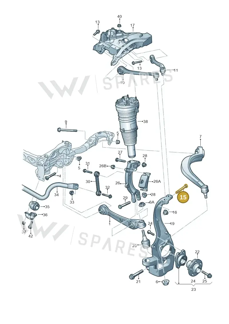 N10770901 — Audi A8L qu. 3.0 TDI (2013-2018) diagram 771407000, position 15