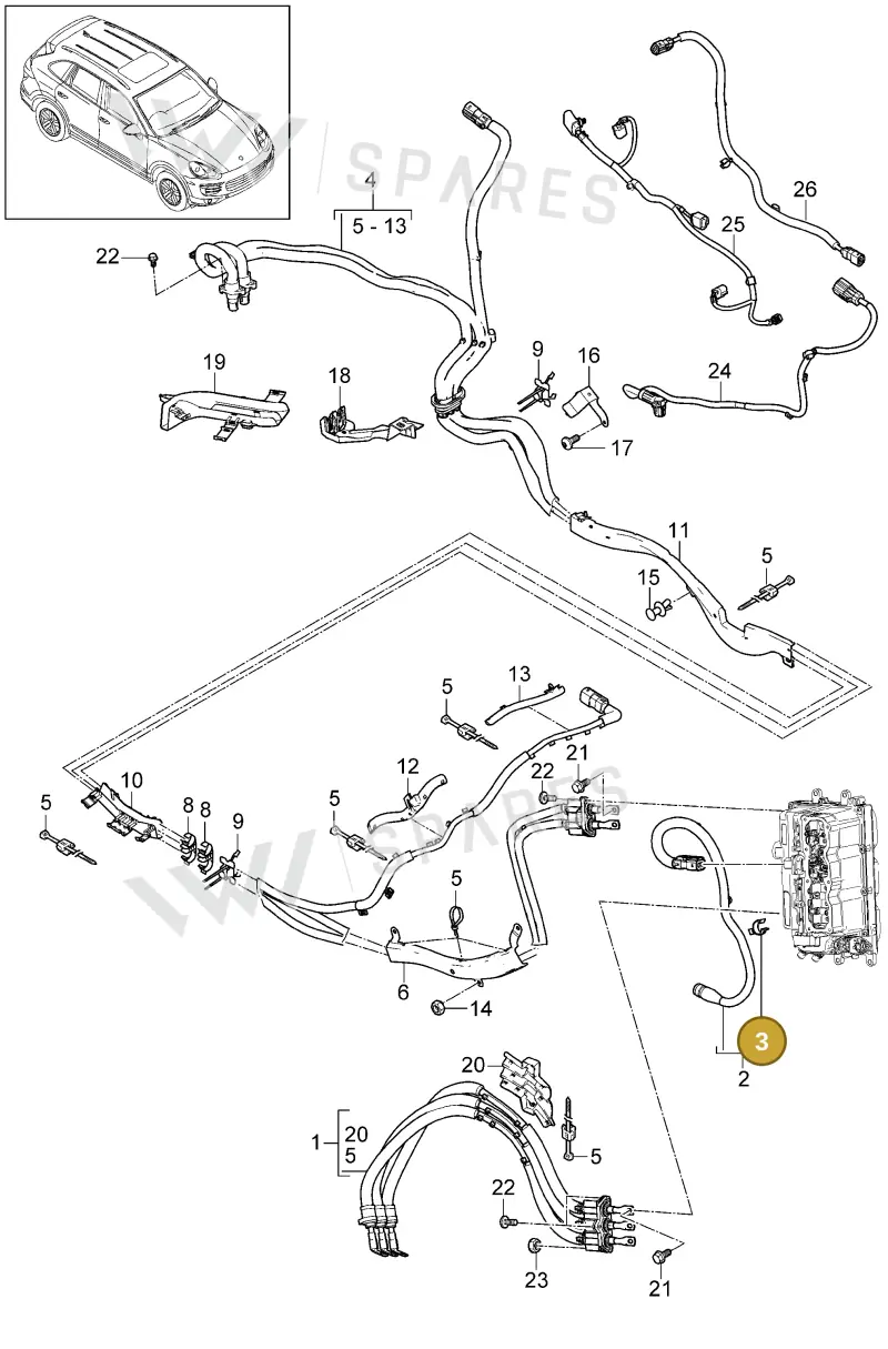 N10772301 — Porsche Cayenne (2010-2018) diagram p37901035, position 3