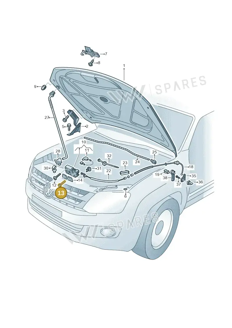 N10773401 — Volkswagen Amarok twin cab (2022-) diagram 749823000, position 13