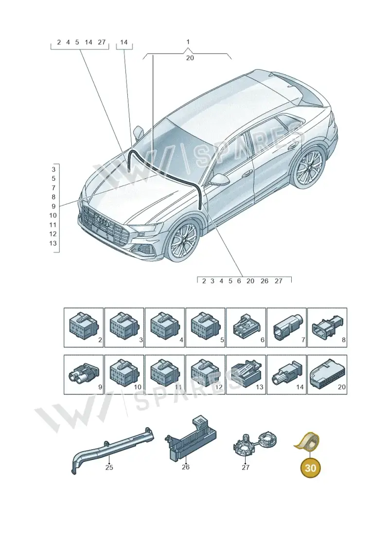 N10777802 — Audi RS Q8 (2019-2025) diagram 429971900, position 30