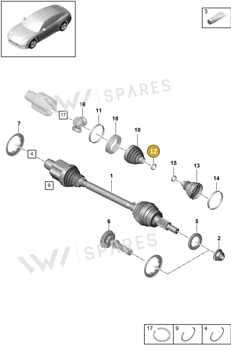N10784501 — Porsche Panamera (2016-2020) diagram p49401030, position 12