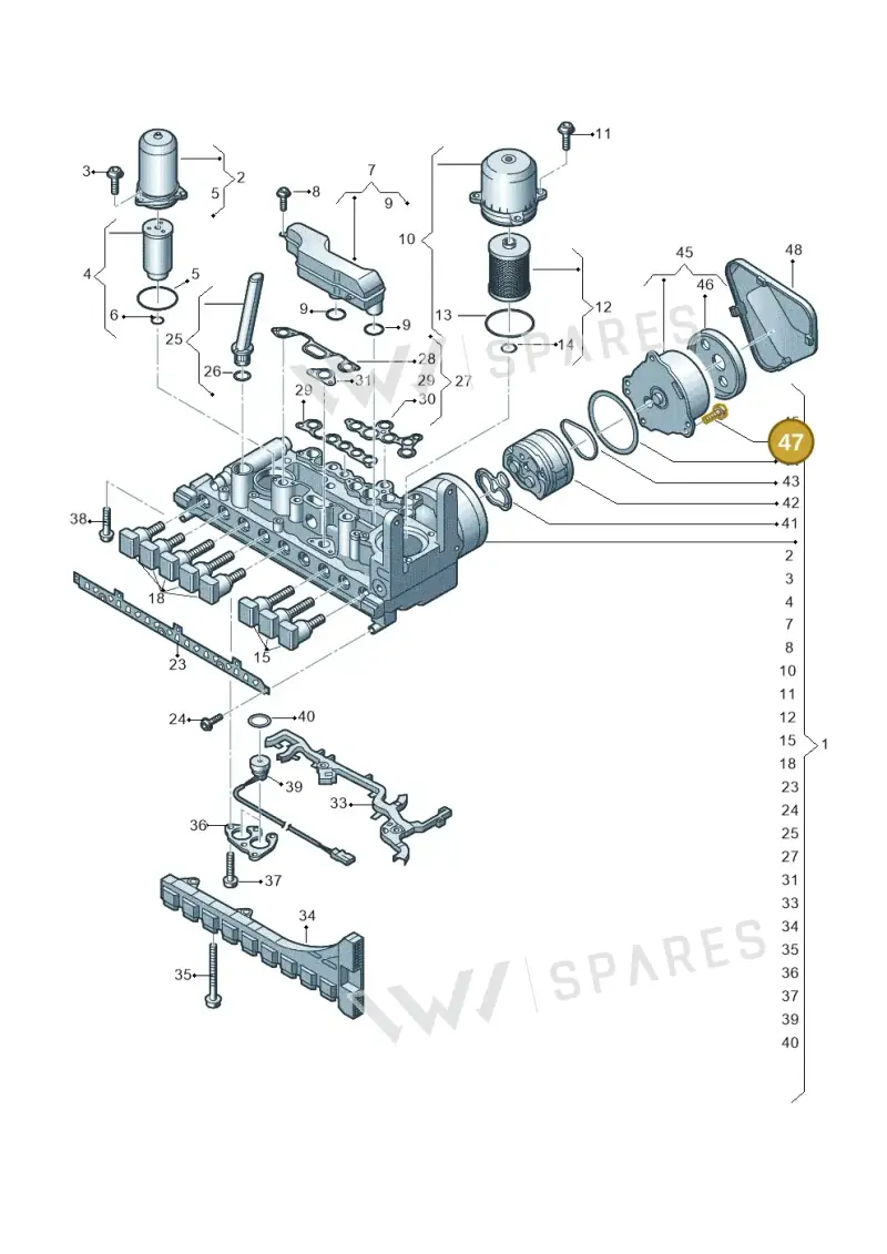 N10788001 — Audi A5 Limousine (2024-2025) diagram 849325100, position 47