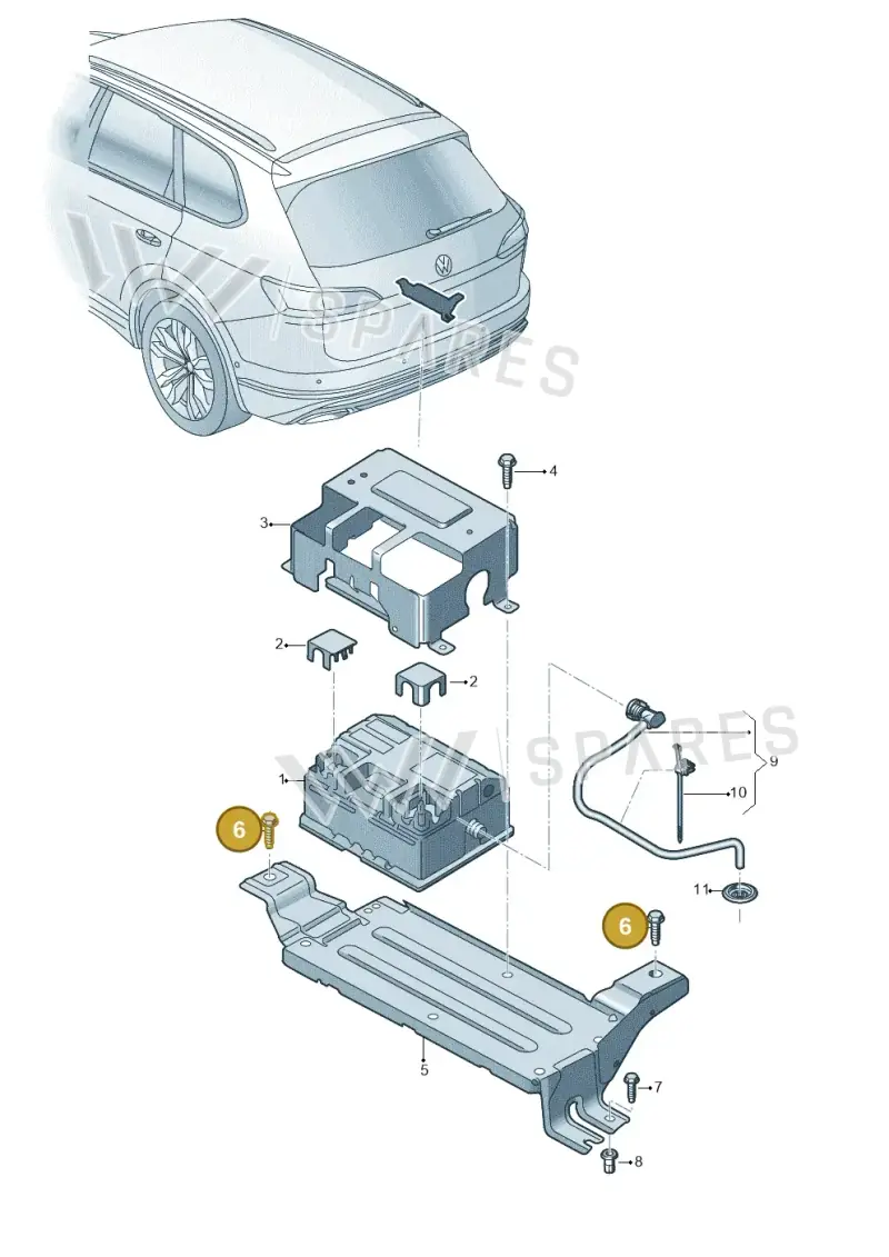 N10794401 — Volkswagen Touareg (2017-2023) diagram 439915010, position 6