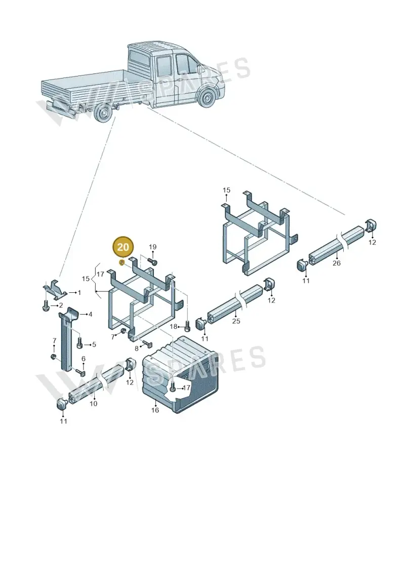 N10797801 — Volkswagen MAN TGE 35 (2016-2021) diagram 807803010, position 20
