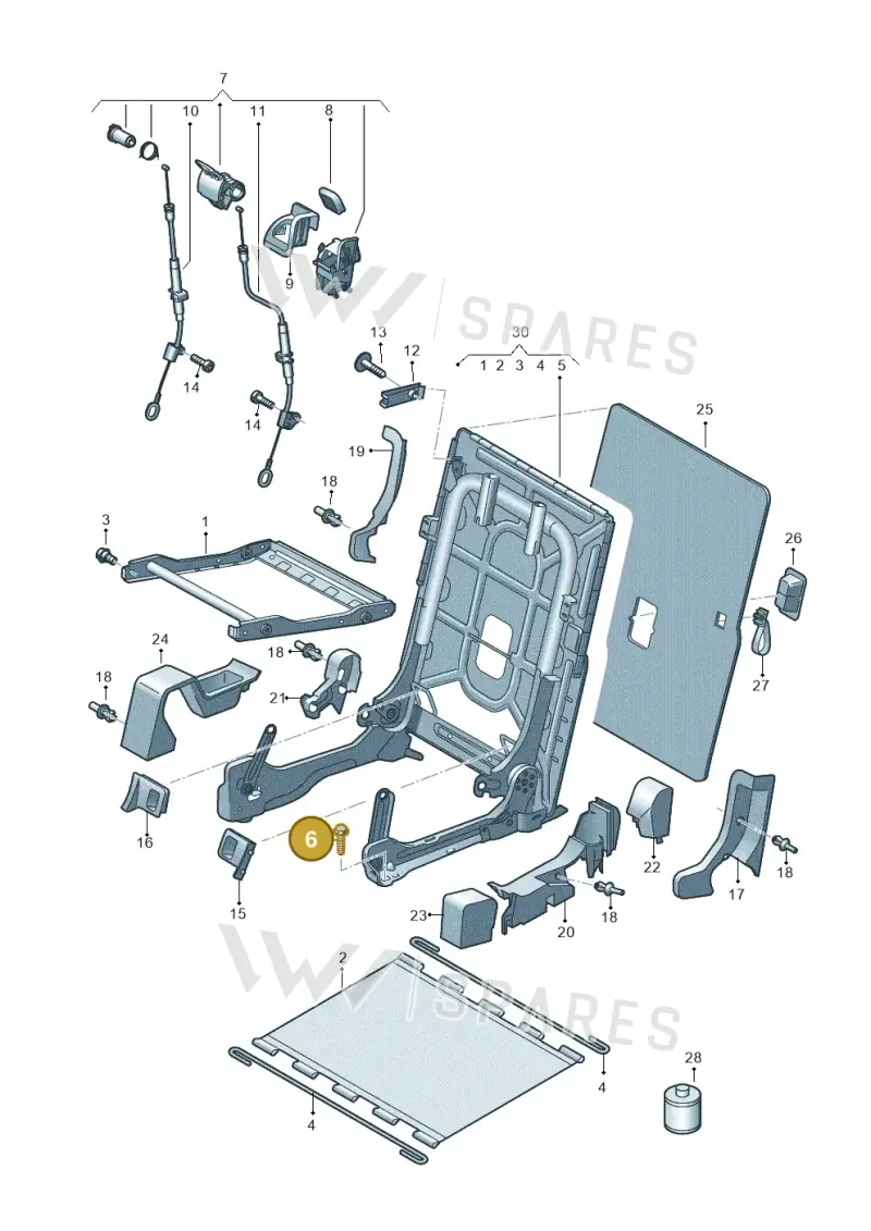 N10797801 — Volkswagen Touran 2,0 BlueMotion (2015-2024) diagram 869885250, position 6