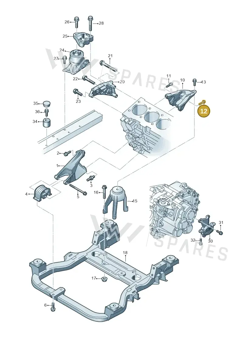 N10799201 — Volkswagen Caravelle (2015-2019) diagram 679199300, position 12