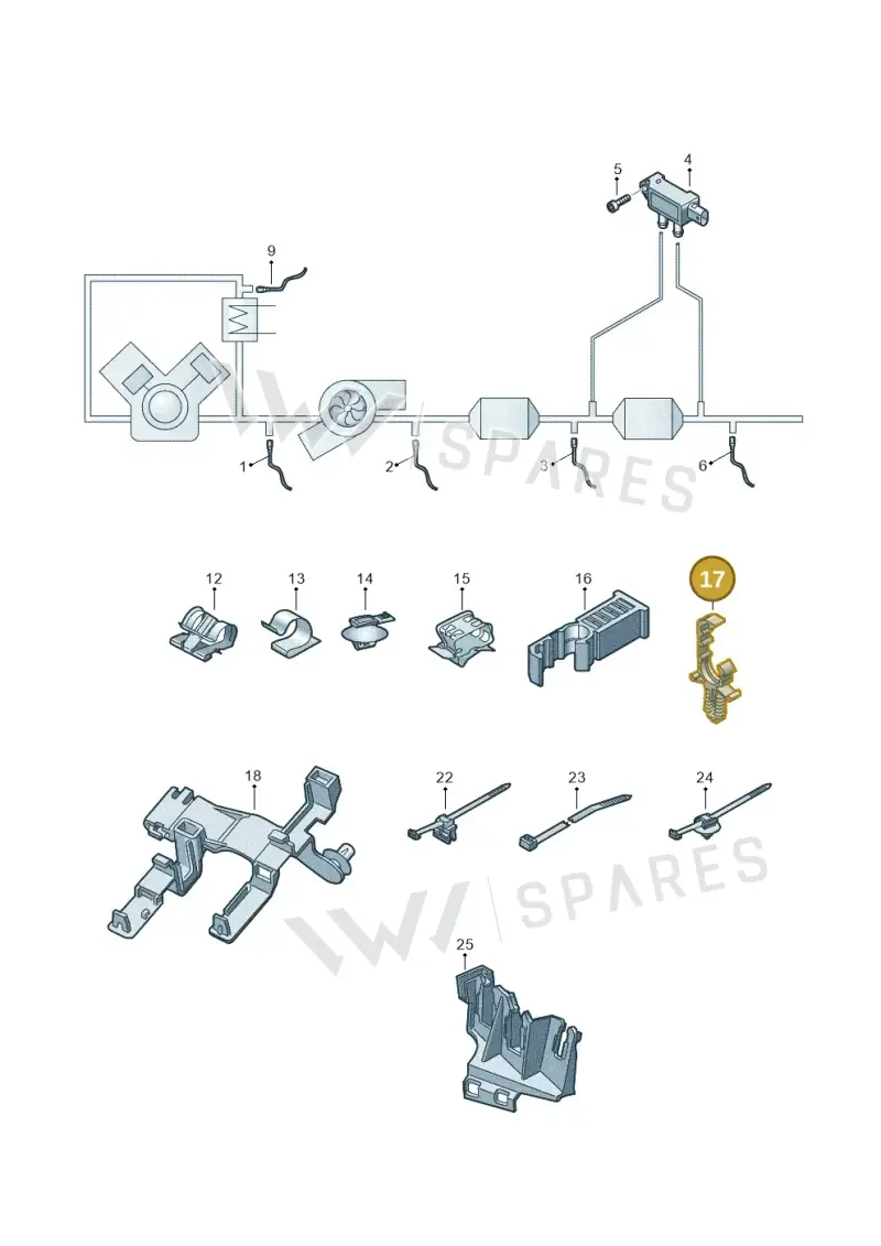 N10804401 — Audi A5 Sportback (2016-2025) diagram 897906003, position 17