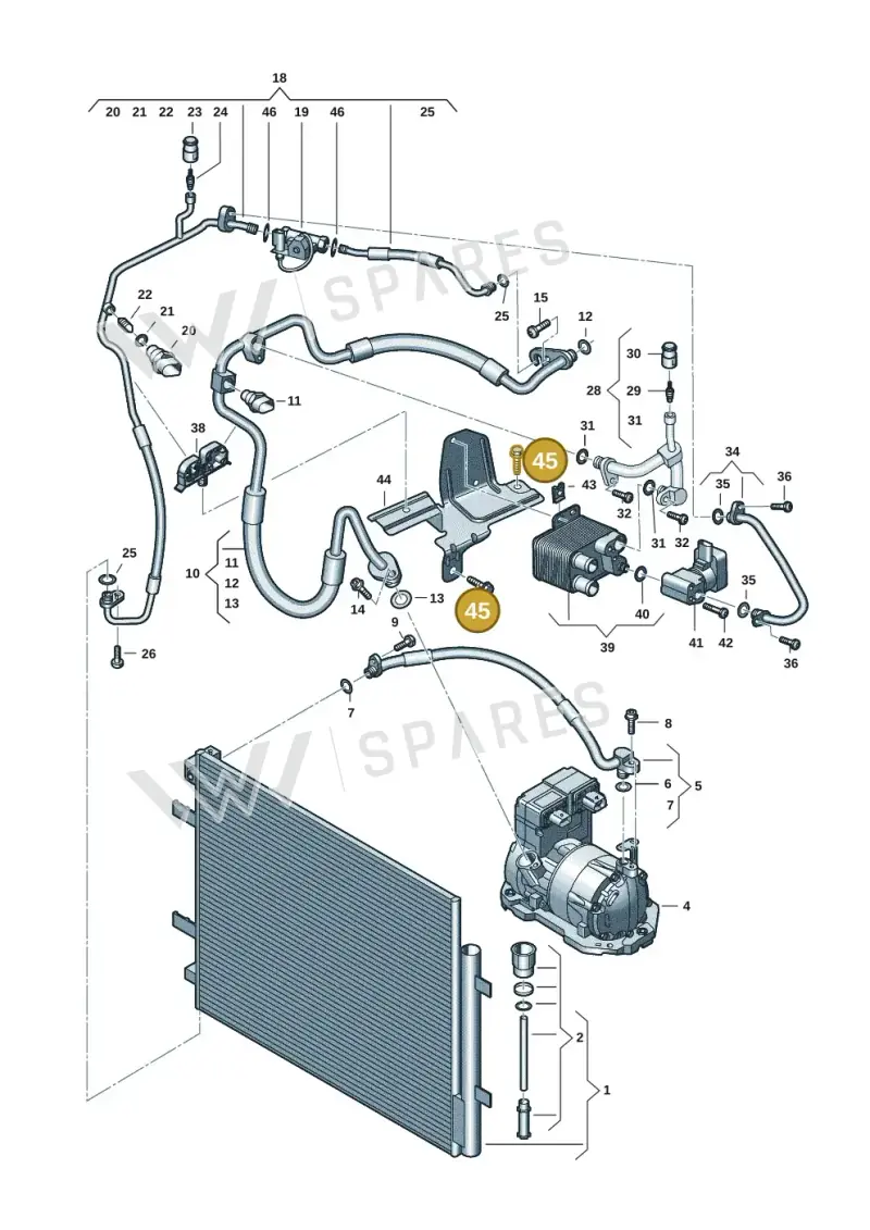 N10805001 — Volkswagen ID.7 Limousine Pro (2023-) diagram 10a260401, position 45